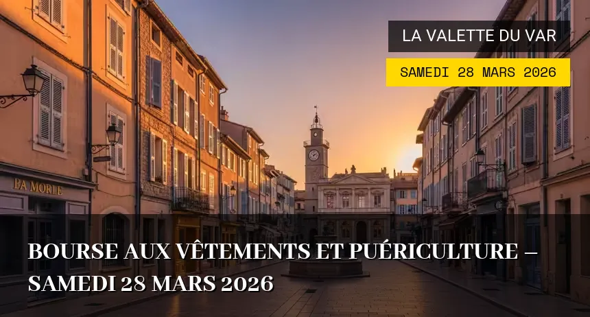 Affiche de l'événement : Bourse aux Vêtements et Puériculture – Samedi 28 Mars 2026