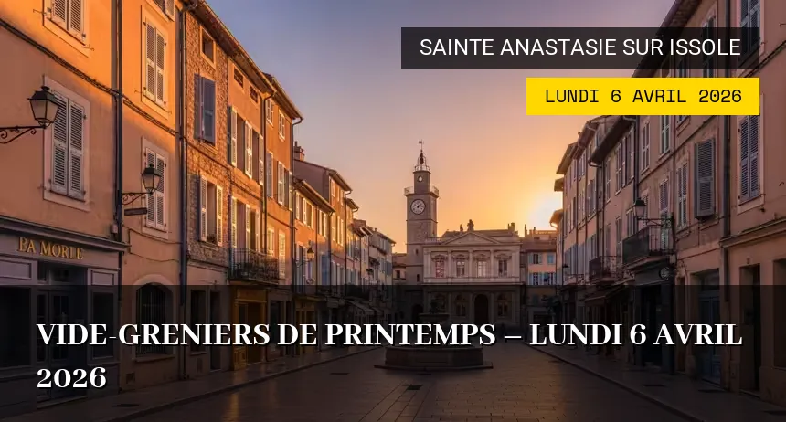Affiche de l'événement : Vide-greniers de Printemps – Lundi 6 Avril 2026