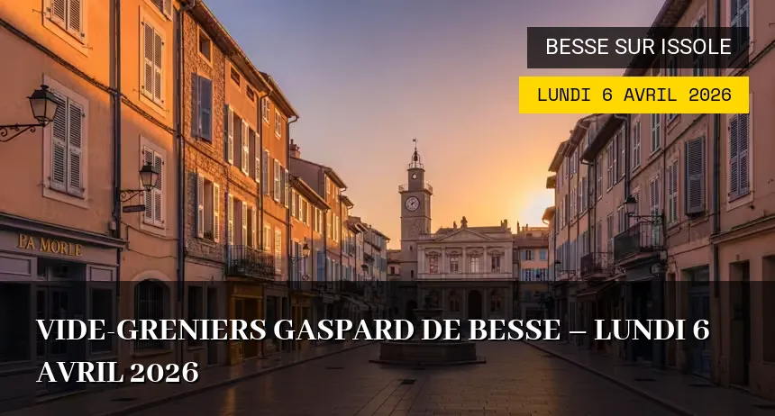 Affiche de l'événement : Vide-greniers Gaspard de Besse – Lundi 6 Avril 2026