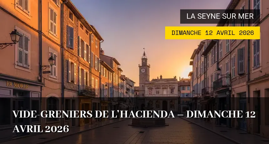 Affiche de l'événement : Vide-greniers de l&rsquo;Hacienda – Dimanche 12 Avril 2026