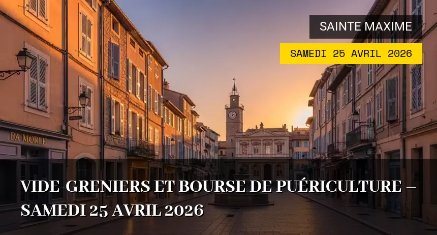 Affiche de l'événement : Vide-greniers et Bourse de Puériculture – Samedi 25 Avril 2026