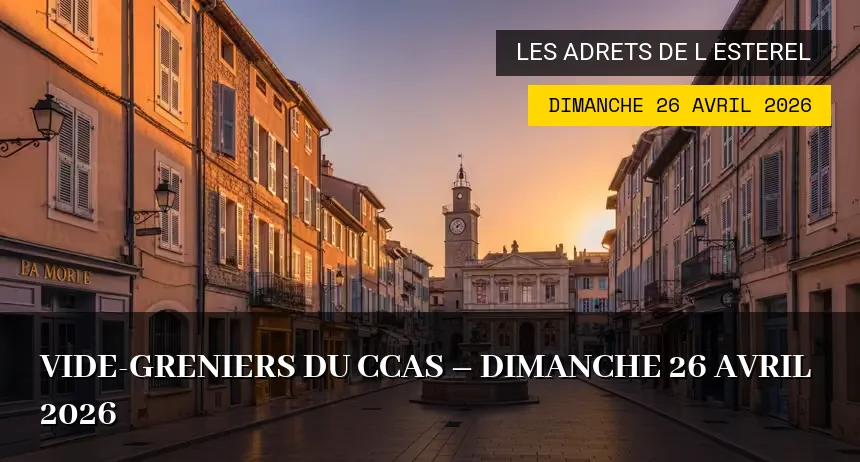 Affiche de l'événement : Vide-greniers du CCAS – Dimanche 26 Avril 2026