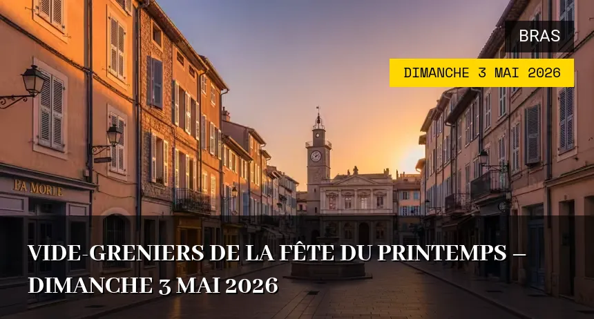 Affiche de l'événement : Vide-greniers de la Fête du Printemps – Dimanche 3 Mai 2026