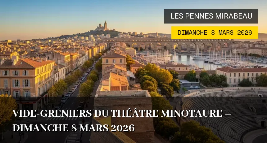 Affiche de l'événement : Vide-greniers du Théâtre Minotaure – Dimanche 8 Mars 2026