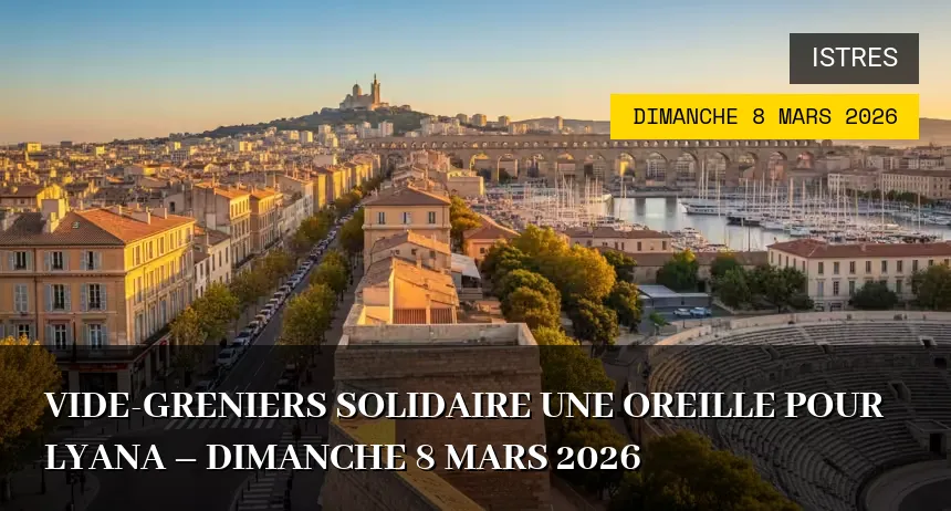 Affiche de l'événement : Vide-greniers Solidaire Une Oreille pour Lyana – Dimanche 8 Mars 2026