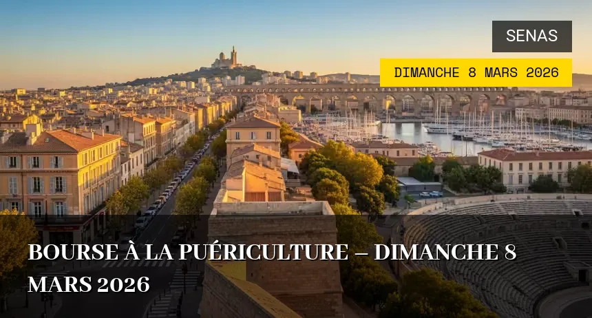 Affiche de l'événement : Bourse à la puériculture – Dimanche 8 Mars 2026