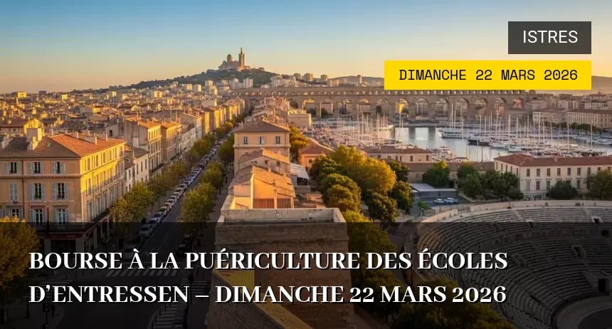 Affiche de l'événement : Bourse à la puériculture des écoles d’Entressen – Dimanche 22 Mars 2026