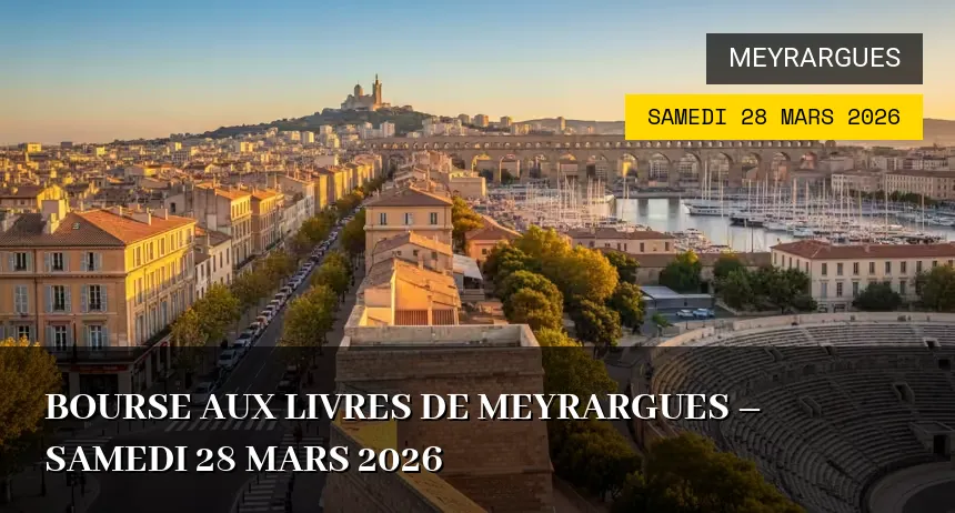 Affiche de l'événement : Bourse aux Livres de Meyrargues – Samedi 28 Mars 2026