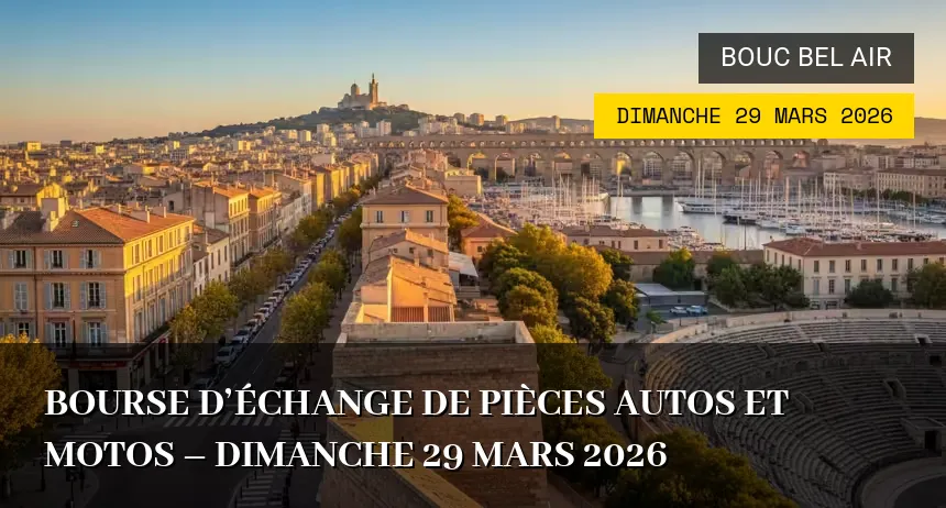 Affiche de l'événement : Bourse d&rsquo;échange de pièces autos et motos – Dimanche 29 Mars 2026