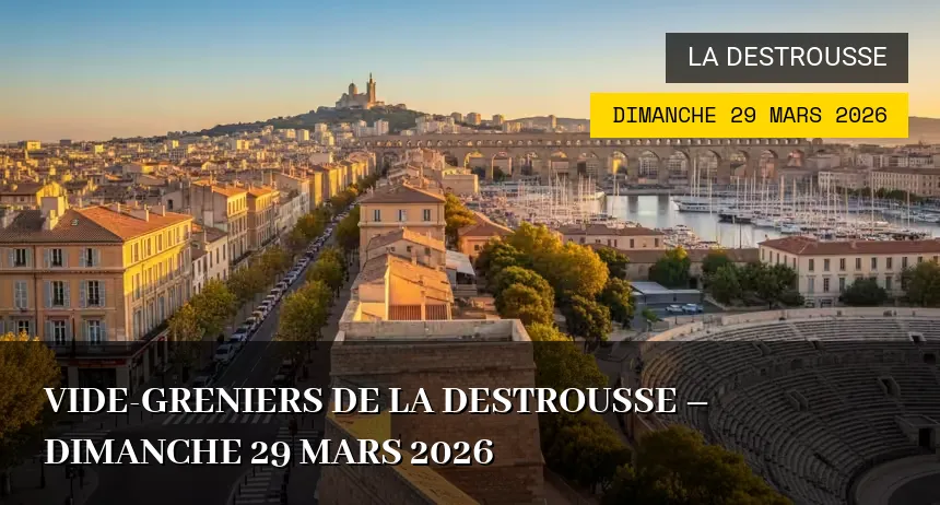 Affiche de l'événement : Vide-greniers de La Destrousse – Dimanche 29 Mars 2026