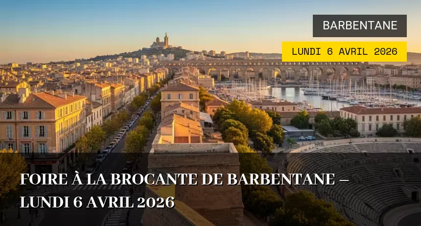 Affiche de l'événement : Foire à la Brocante de Barbentane – Lundi 6 Avril 2026
