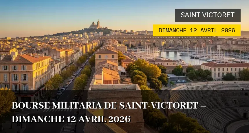 Affiche de l'événement : Bourse Militaria de Saint-Victoret – Dimanche 12 Avril 2026