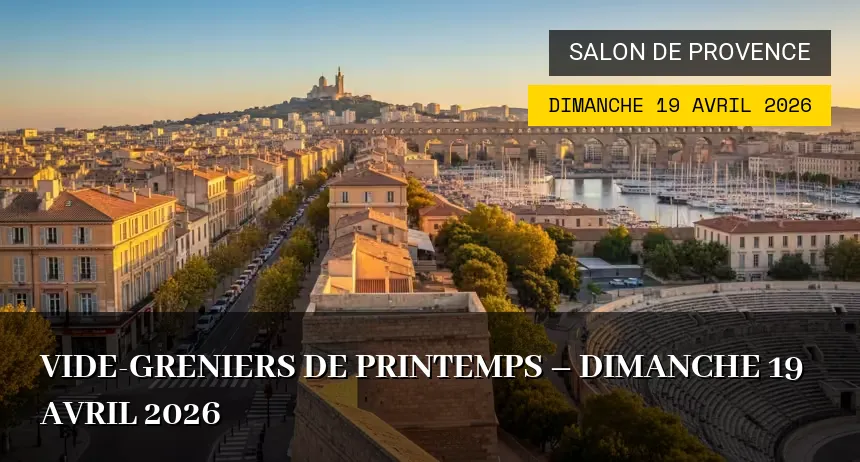 Affiche de l'événement : Vide-greniers de Printemps – Dimanche 19 Avril 2026