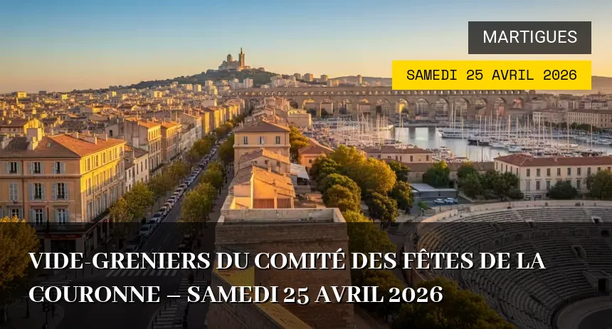 Affiche de l'événement : Vide-greniers du Comité des Fêtes de La Couronne – Samedi 25 Avril 2026