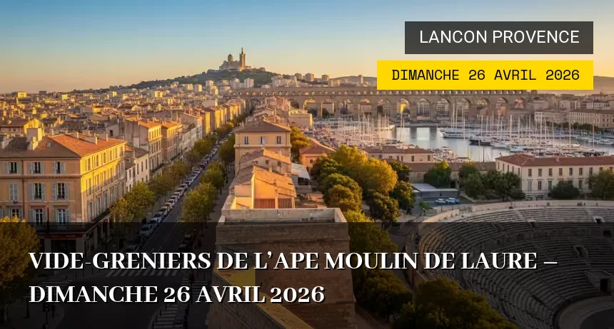 Affiche de l'événement : Vide-greniers de l&rsquo;APE Moulin de Laure – Dimanche 26 Avril 2026