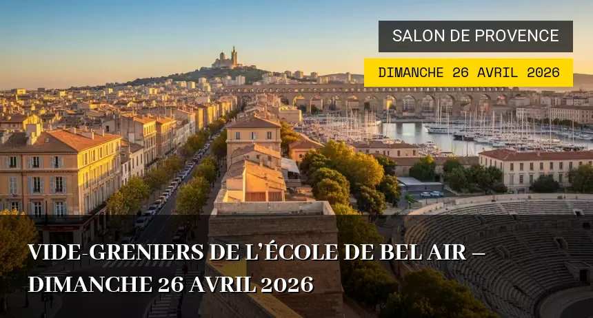 Affiche de l'événement : Vide-greniers de l&rsquo;École de Bel Air – Dimanche 26 Avril 2026