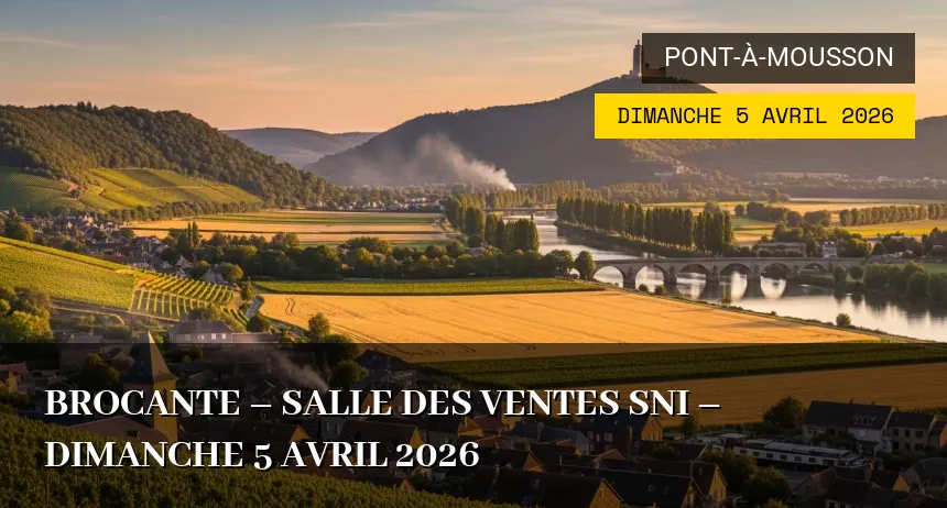 Affiche de l'événement : Brocante à Pont-à-Mousson – Dimanche 7 Juin 2026