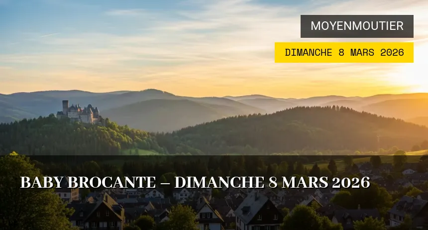 Affiche de l'événement : Baby brocante – Dimanche 8 Mars 2026