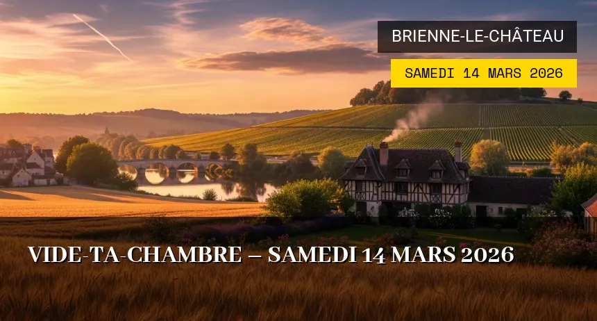 Affiche de l'événement : Vide-ta-Chambre – Samedi 14 Mars 2026