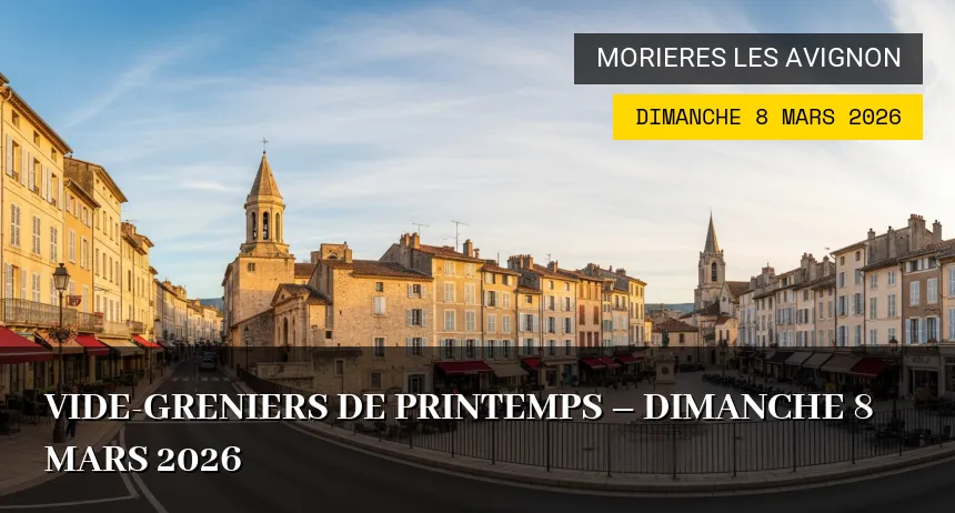 Affiche de l'événement : Vide-greniers de Printemps – Dimanche 8 Mars 2026