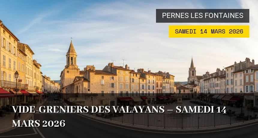 Affiche de l'événement : Vide-greniers des Valayans – Samedi 14 Mars 2026