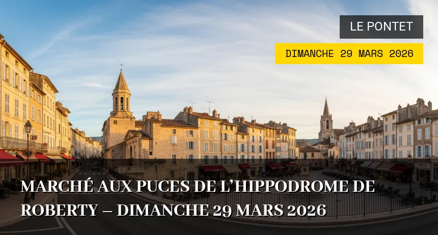Affiche de l'événement : Marché aux puces de l&rsquo;Hippodrome de Roberty – Dimanche 29 Mars 2026