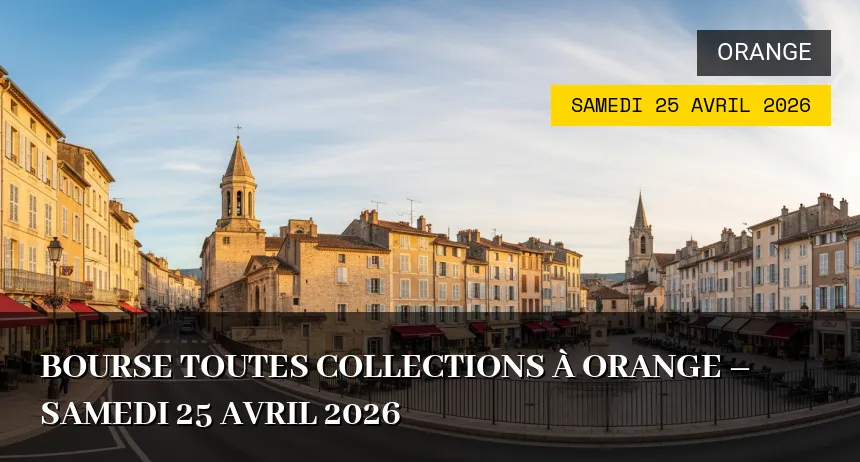 Affiche de l'événement : Bourse toutes Collections à Orange – Samedi 25 Avril 2026