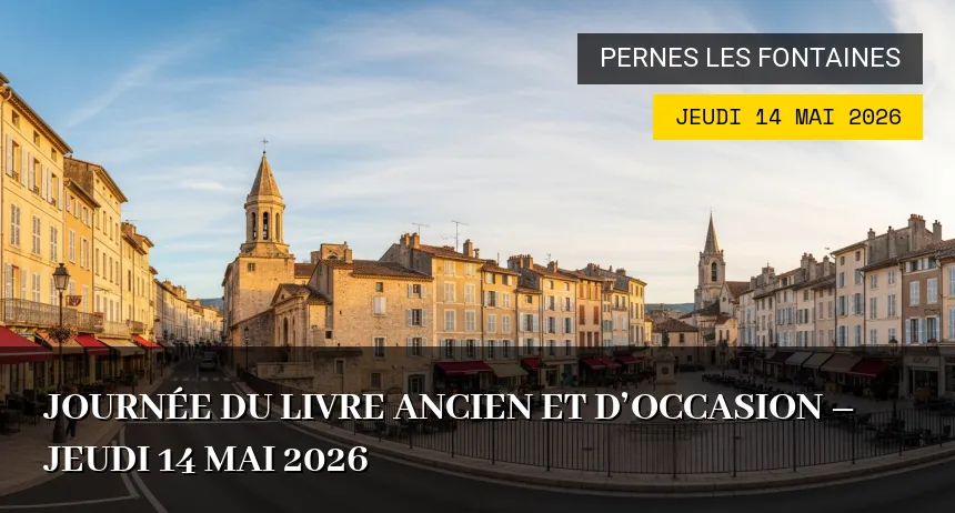 Affiche de l'événement : Journée du Livre Ancien et d&rsquo;Occasion – Jeudi 14 Mai 2026