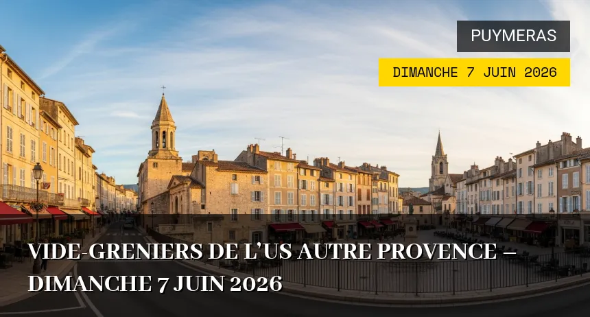 Affiche de l'événement : Vide-greniers de l&rsquo;US Autre Provence – Dimanche 7 Juin 2026
