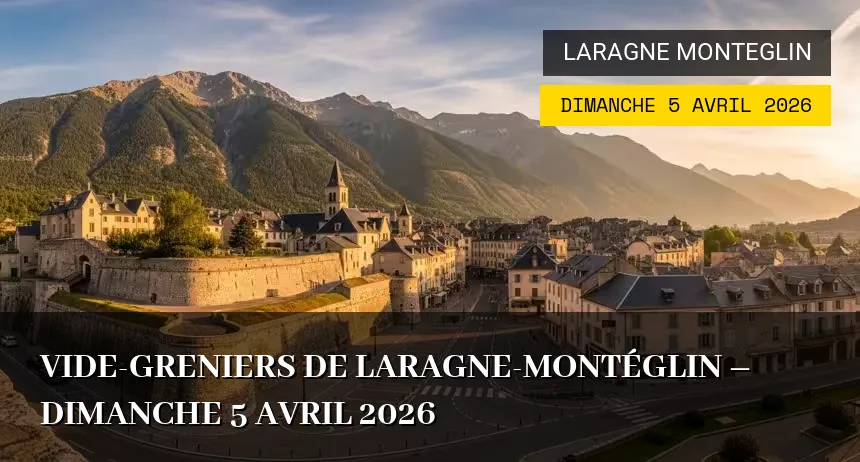 Affiche de l'événement : Vide-greniers de Laragne-Montéglin – Dimanche 5 Avril 2026