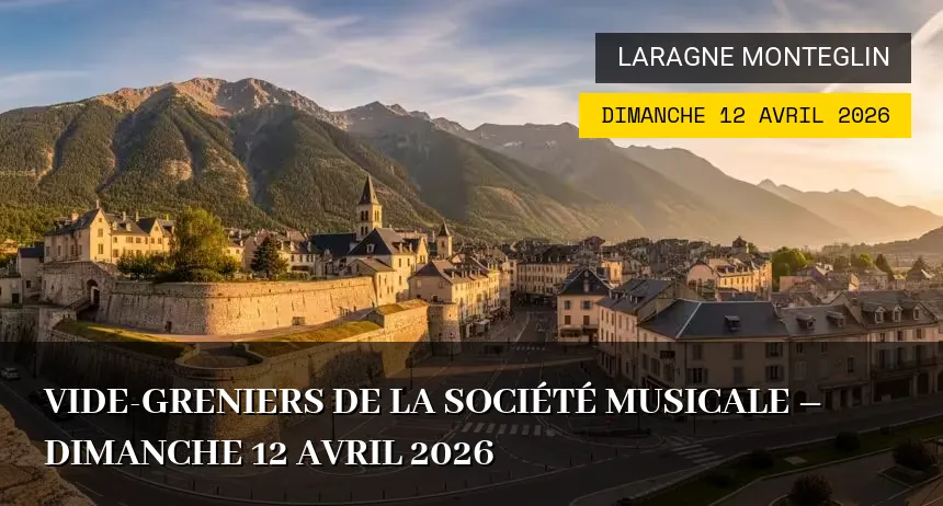 Affiche de l'événement : Vide-greniers de la Société Musicale – Dimanche 12 Avril 2026