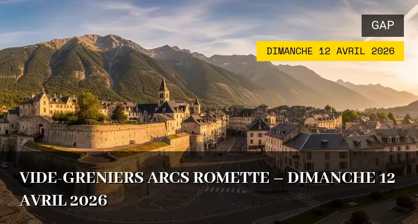 Affiche de l'événement : Vide-greniers ARCS Romette – Dimanche 12 Avril 2026