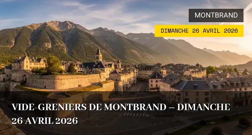 Affiche de l'événement : Vide-greniers de Montbrand – Dimanche 26 Avril 2026