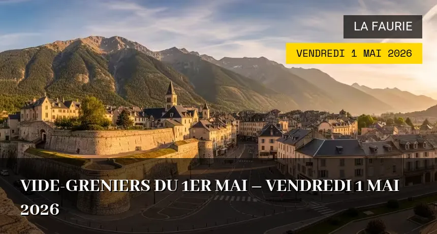 Affiche de l'événement : Vide-greniers du 1er Mai – Vendredi 1 Mai 2026