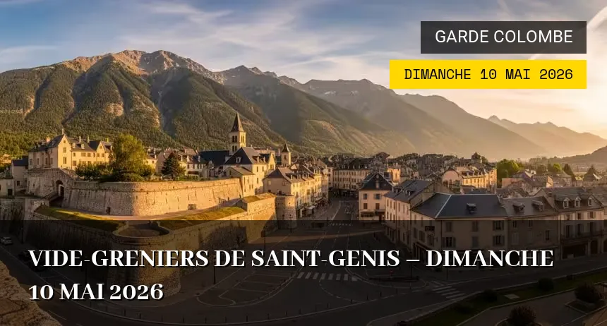 Affiche de l'événement : Vide-greniers de Saint-Genis – Dimanche 10 Mai 2026