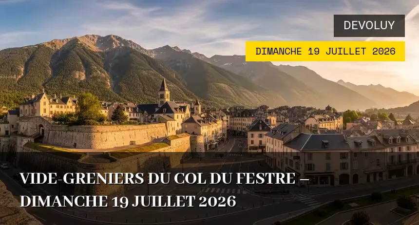 Affiche de l'événement : Vide-greniers du Col du Festre – Dimanche 19 Juillet 2026