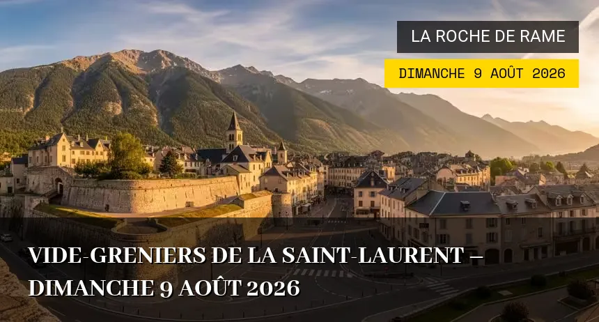 Affiche de l'événement : Vide-greniers de la Saint-Laurent – Dimanche 9 Août 2026