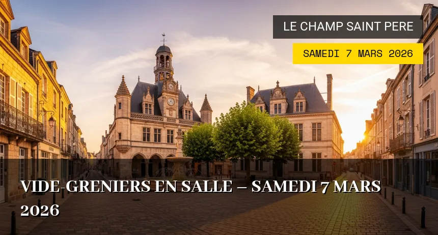Affiche de l'événement : Vide-greniers en Salle – Samedi 7 Mars 2026