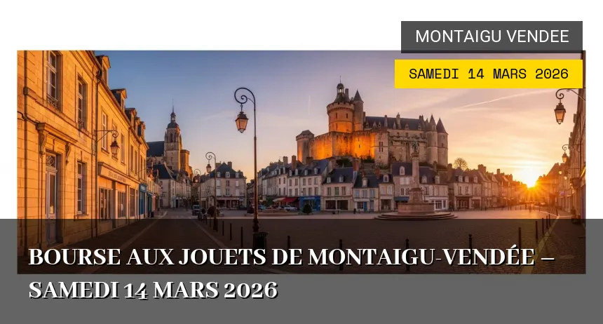 Affiche de l'événement : Bourse aux jouets de Montaigu-Vendée – Samedi 14 Mars 2026