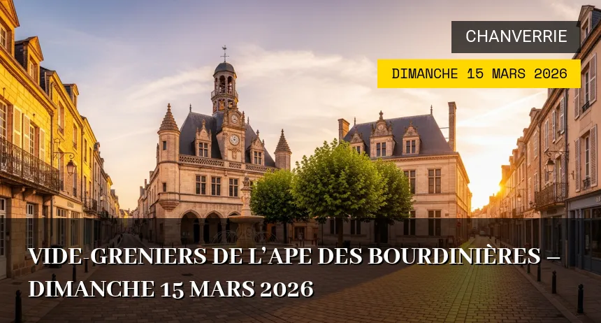 Affiche de l'événement : Vide-greniers de l&rsquo;APE des Bourdinières – Dimanche 15 Mars 2026