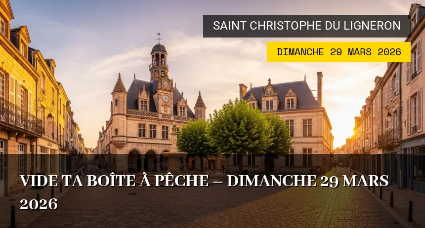 Affiche de l'événement : Vide ta Boîte à Pêche – Dimanche 29 Mars 2026
