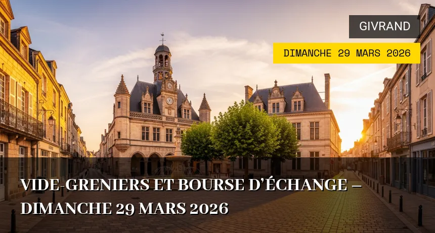 Affiche de l'événement : Vide-greniers et Bourse d&rsquo;Échange – Dimanche 29 Mars 2026