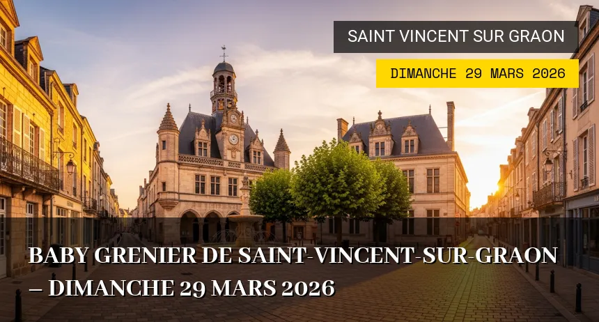 Affiche de l'événement : Baby Grenier de Saint-Vincent-sur-Graon – Dimanche 29 Mars 2026