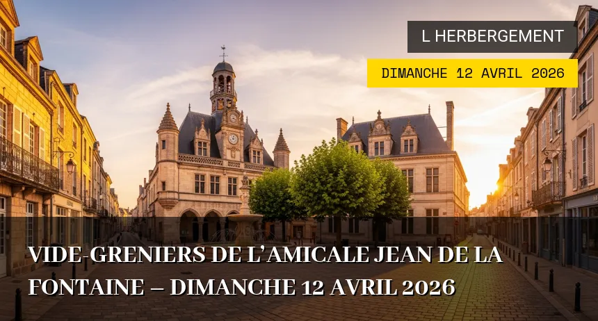 Affiche de l'événement : Vide-greniers de l&rsquo;Amicale Jean de la Fontaine – Dimanche 12 Avril 2026