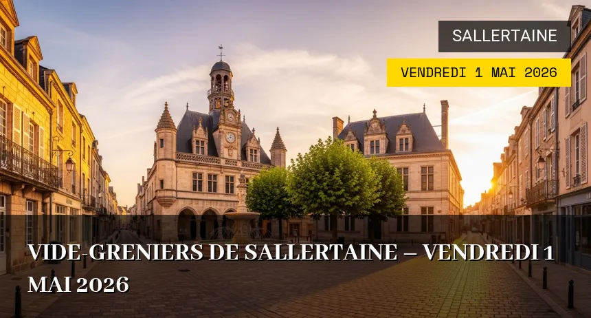 Affiche de l'événement : Vide-greniers de Sallertaine – Vendredi 1 Mai 2026