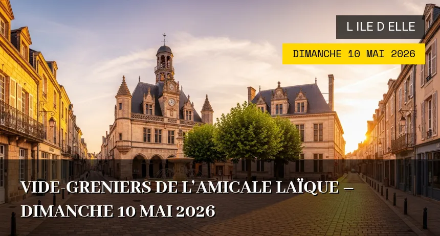 Affiche de l'événement : Vide-greniers de l&rsquo;Amicale Laïque – Dimanche 10 Mai 2026