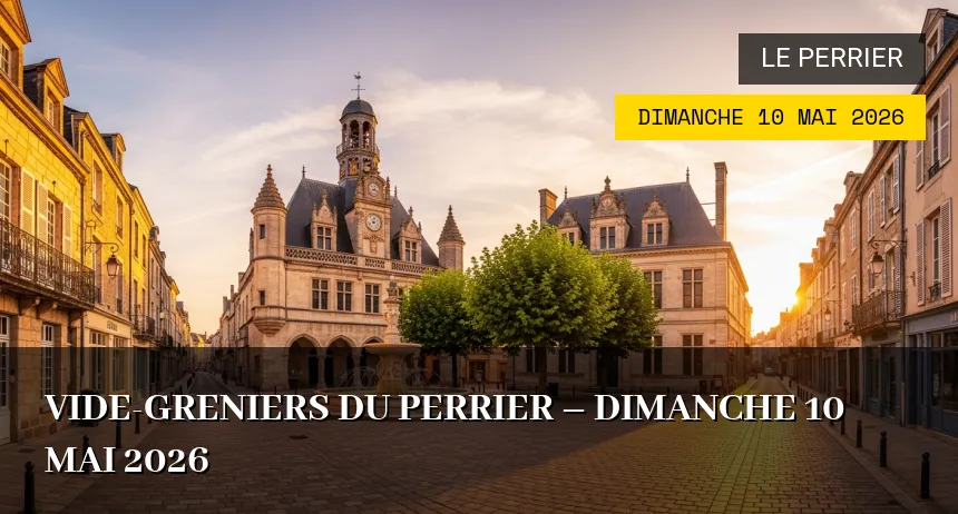 Affiche de l'événement : Vide-greniers du Perrier – Dimanche 10 Mai 2026