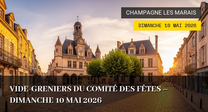 Affiche de l'événement : Vide-greniers du Comité des Fêtes – Dimanche 10 Mai 2026