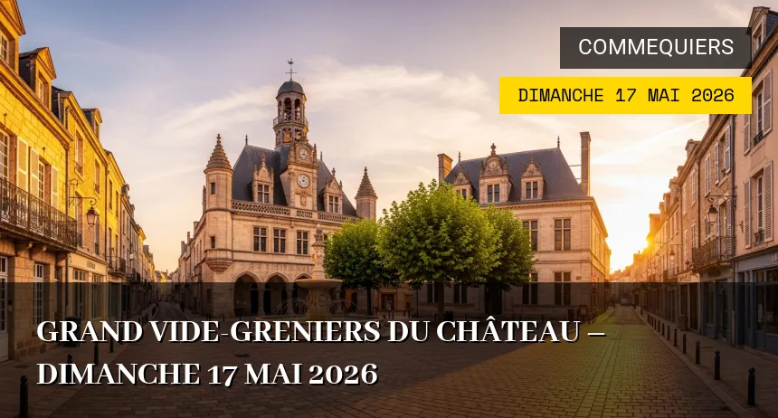 Affiche de l'événement : Grand vide-greniers du château – Dimanche 17 Mai 2026