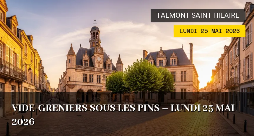 Affiche de l'événement : Vide-greniers sous les pins – Lundi 25 Mai 2026